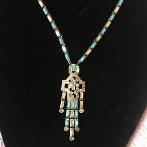 Art Deco Paste Dangle Necklace, c. 1930